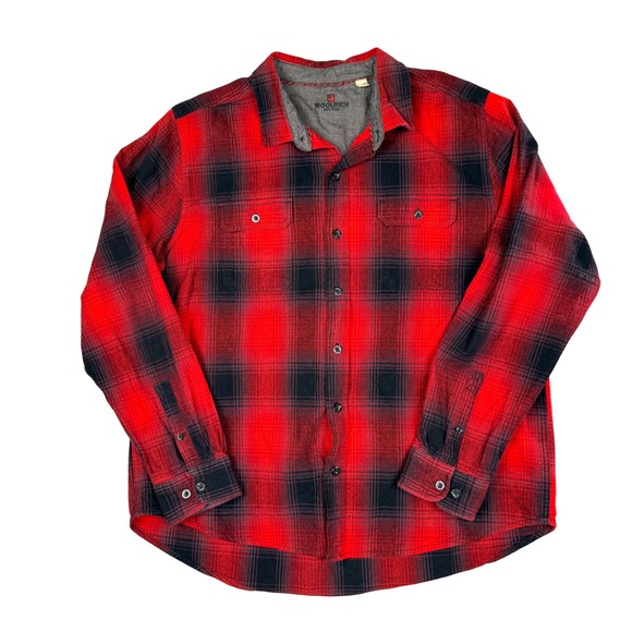 Woolrich Other - Woolrich Mens XXL Red Black Buffalo Plaid Flannel Long Sleeve Button Down Shirt